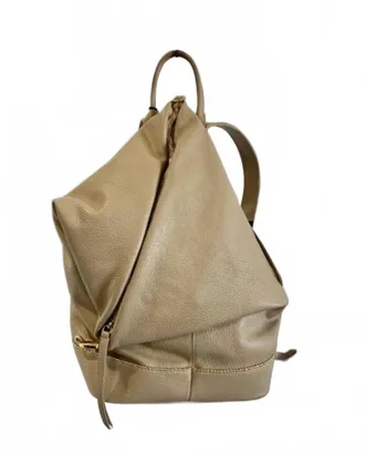 Berg&eacute; Womens Samy Leather Backpack In Beige