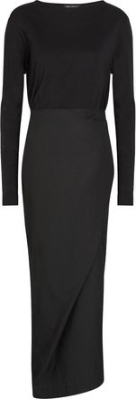 Our Legacy Twisted Wrap-tie Cotton Dress - Black - 34 (UK6 / XS)