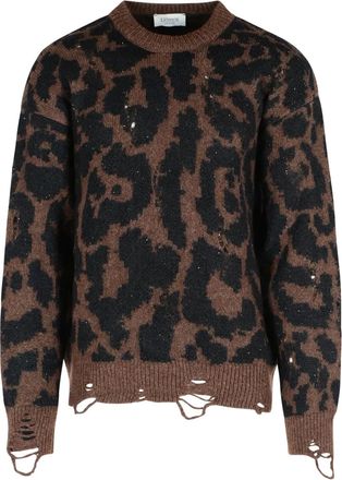 Laneus Maglione con stampa - Marrone