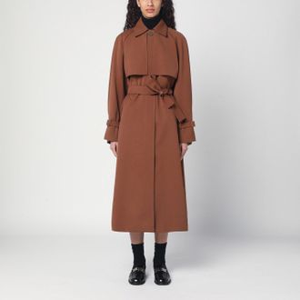 Max Mara Brown rainproof gabardine trench coat