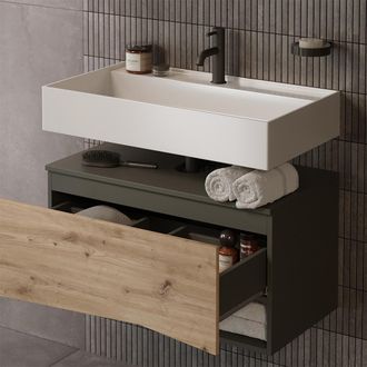 Vicco Mueble Bajo Lavabo Willow, Artesano, 80 X 42.8 Cm Con Caj&oacute;n, Vicco