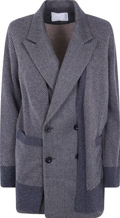 sacai Cardigan Double Face Herringbone Double Face Herringbone X Wool