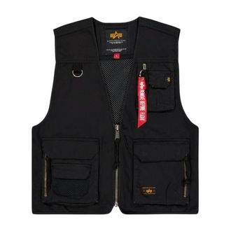 Alpha Industries Alpha Industries, Vests, male, Black, Size: M Mesh Utility Vest