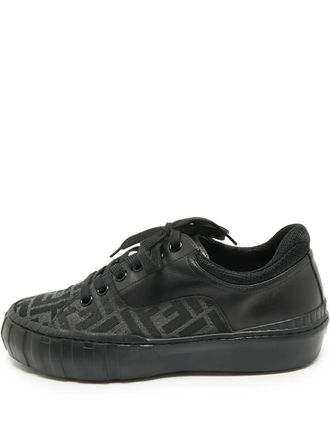 Fendi Zucca logo low-tops sneakers - Black
