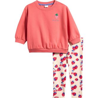 Next Berry Sweatshirt & Leggings Set in Red at Nordstrom, Size 12-18M