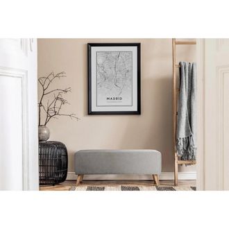 Colch&oacute;n Morfeo Banco pie de cama tapizado liso beige, 100 cm