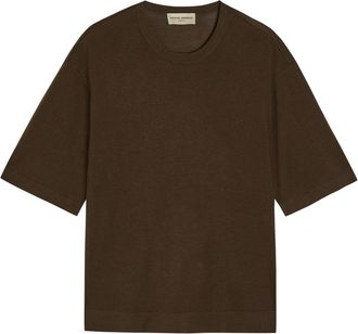 Officine G&eacute;n&eacute;rale Boris Knit T-shirt - Dark Brown - M
