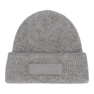 Jacquemus Beanies, female, Gray, Size: ONE SIZE Gros Grain beanie