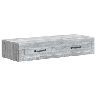 vidaXL Mesa Lateral Montada En La Pared Gris Sonoma Vidaxl