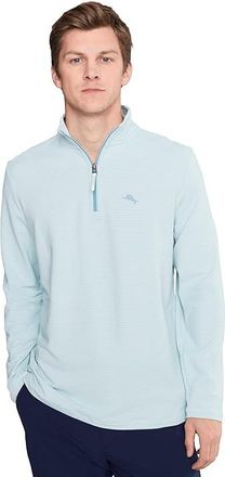 Tommy Bahama Costa Wave Half Zip Mens Sweatshirt Starlight Blue : 3XL, Nylon/Polyester/Spandex