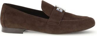 Tory Burch Tory Burch Womens Embellished Suede Loafer - Dark Brown Leather - Size 35.5 EU/IT