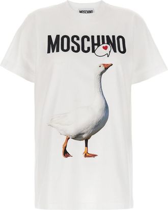 Moschino White Embroidery t-shirt