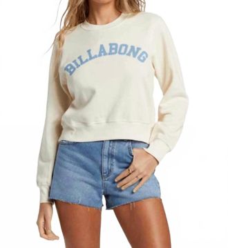 Billabong From Paradise Pullover Sweater In White Cap