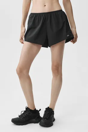 Alo | High-Waist Prismatic Short in Black, Size: Medium