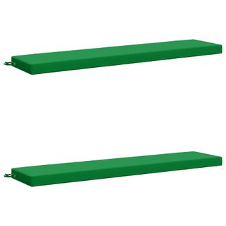 vidaXL Cuscini Per Panchina Soest 2 Pz 100% Poliestere Verde Vidaxl