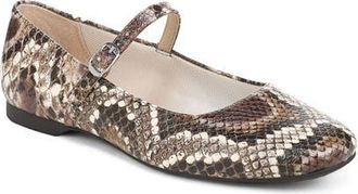 Life Stride Beloved Faux Leather Mary Jane Flat in Brown Multi at Nordstrom, Size 5.5