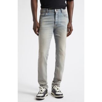 Amiri Straight Leg Stack Jeans in Antique Indigo at Nordstrom, Size 34