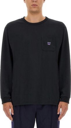 Needles Black Crew Neck T-Shirt