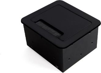 Emuca Multiconector Para Escritorio Atom 14, 130x115mm, 1 Enchufe Tipo Schuko, 2 Usb Tipo A, 1 Hdmi, Acero Y Pl&aacute;stico Y Aluminio, Pintado Negro - Emuca