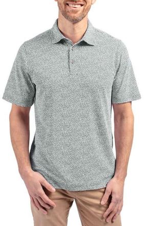 Cutter & Buck Virtue Piqu&eacute; Botanical Print Polo in Hunter at Nordstrom, Size Xxx-Large
