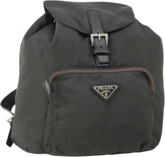 Prada Pre-owned Backpacks, female, Green, Size: ONE SIZE Pre-owned Vintage Backpack