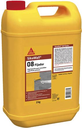 Sika Wall 08 Fijador, Imprimacion Para Fijar Superficies Porosas, 2kg, Blanco - Sika