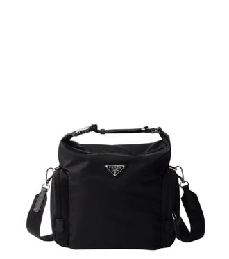 Prada Black Logo Medium Crossbody Bag