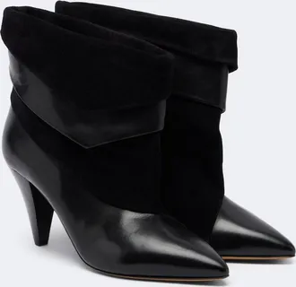 Isabel Marant Lyone leather and suede ankle boots