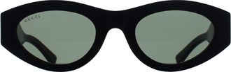 Gucci Oval Womens Black Grey GG2065S - One Size