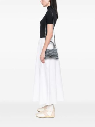 Balenciaga 2022 Small BB Monogram Denim Hourglass Top Handle Bag satchel - women - Denim - One Size - Blue