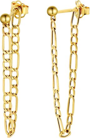 Liv Oliver 18k Gold Chain Loop Earrings