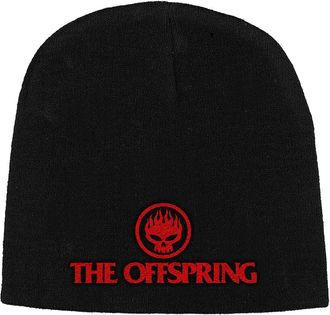The Offspring Unisex Adult Skull Logo Beanie (One Size) (Black/Red)