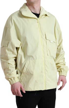 Dolce & Gabbana Mens Yellow Nylon Collared Full Zip Parka Jacket Polyester Clothing