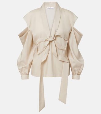 Acne Studios Bow-detail cutout blouse