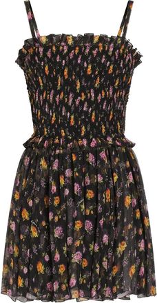 Dolce & Gabbana Abito corto a fiori - Nero