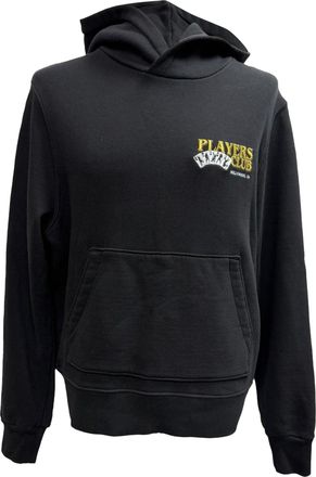 Amiri Players Club Printed Hoodie in Black Cotton