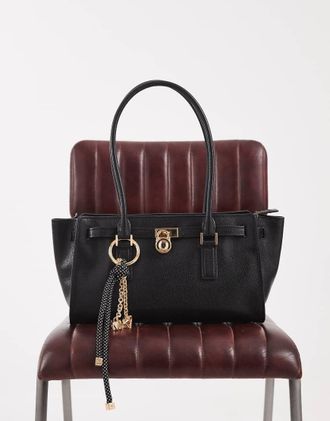 Michael Kors Hamilton - Borsa da spalla east-west piccola nera-Nero