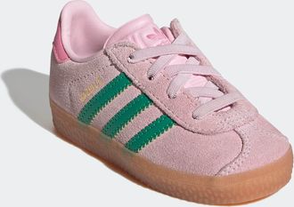 adidas Sneaker ADIDAS ORIGINALS GAZELLE COMFORT CLOSURE ELASTIC LACES KIDS, Gr. 27, gr&uuml;n (clear pink, court gr&uuml;n, bliss pink), Leder, Schuhe Sneaker, f&uuml;r Kin