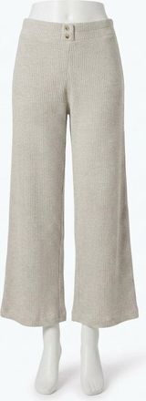 Faherty Womens Apres Waffle Pant In Light Heather Grey