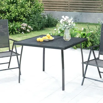 vidaXL Tavolo Da Giardino Antracite 100x100x72 Cm Rete DAcciaio - Vidaxl
