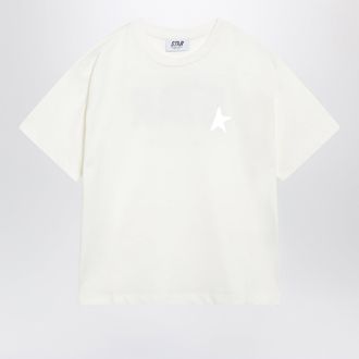 Golden Goose White cotton T-shirt with logo print