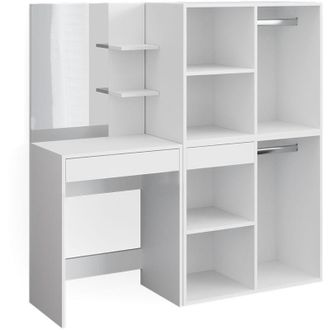 Vicco Tavolo da toeletta Isabelle, Bianco, 60 cm con armadi