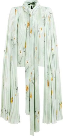 Balenciaga Bloemenblouse - Dames - Blouses - Veelkleurig - 2XS - Polyester - Overhemden