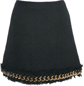 Versace Tweed mini-rok - Zwart