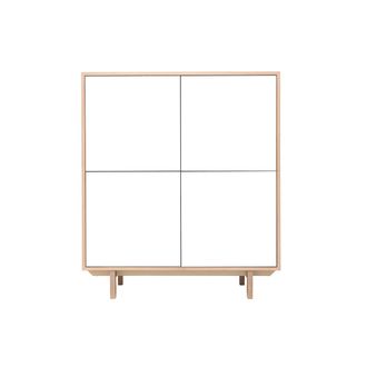 Miliboo Aparador N&oacute;rdico Madera Y Blanco A125cm Sid