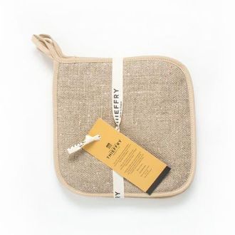 Be Home Thieffry Belgian Linen Potholder in Raw Natural at Nordstrom