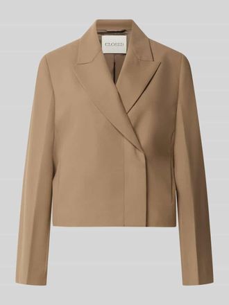 Closed Closed Regular Fit Blazer mit Reverskragen in Hellbraun, Gr&ouml;&szlig;e XS