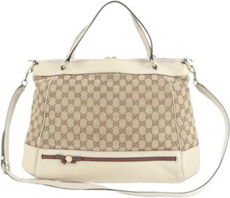 Gucci Pre-owned Handbags, female, Beige, Size: ONE SIZE Pre-owned Vintage Handbag