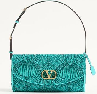 Valentino Garavani Borsa Piccola A Spalla Valentino Garavani DeVain In Tessuto Jacquard Cloqu&eacute; Lurex Donna OTTANIO UNI