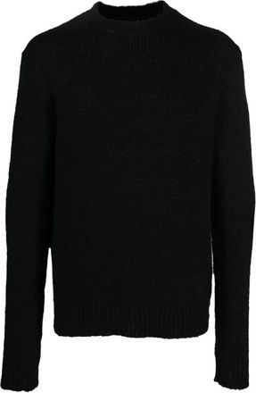 Jil Sander Truien & Vesten, Heren, Zwart, M, Wol, Crew Neck Sweater